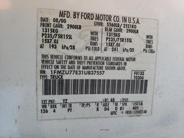 Photo 11 VIN: 1FMZU77E31UB37557 - FORD EXPLORER 