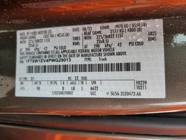 Photo 12 VIN: 1FT6W1EV4PWG29013 - FORD F150 LIGHT 