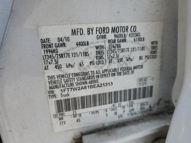 Photo 11 VIN: 1FT7W2A61BEA21313 - FORD F250 SUPER 