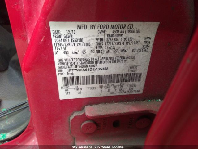 Photo 8 VIN: 1FT7W2A61DEA35358 - FORD SUPER DUTY F-250 SRW 