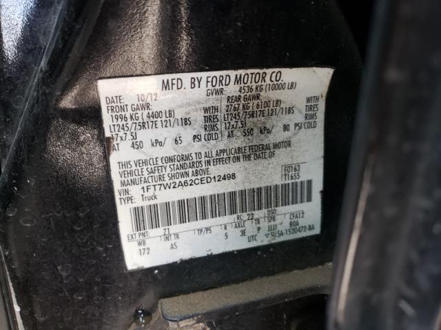 Photo 9 VIN: 1FT7W2A62CED12498 - FORD F250 SUPER 