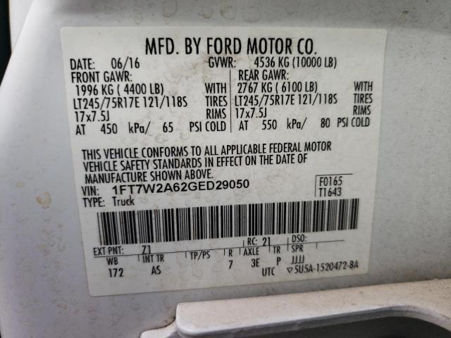 Photo 12 VIN: 1FT7W2A62GED29050 - FORD F250 