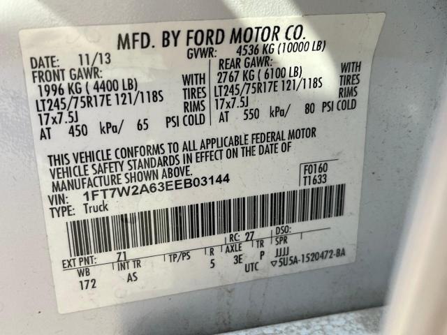 Photo 9 VIN: 1FT7W2A63EEB03144 - FORD F250 SUPER 