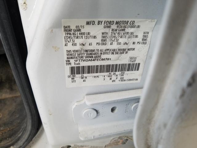 Photo 9 VIN: 1FT7W2A64FEC86751 - FORD F250 SUPER 