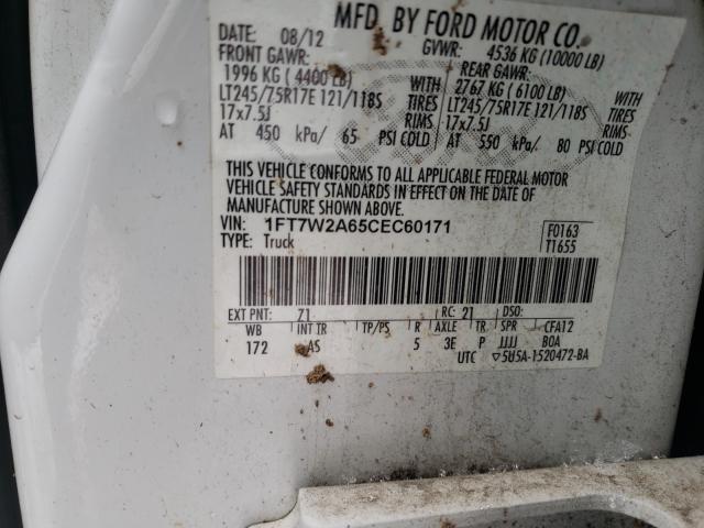 Photo 9 VIN: 1FT7W2A65CEC60171 - FORD F250 SUPER 