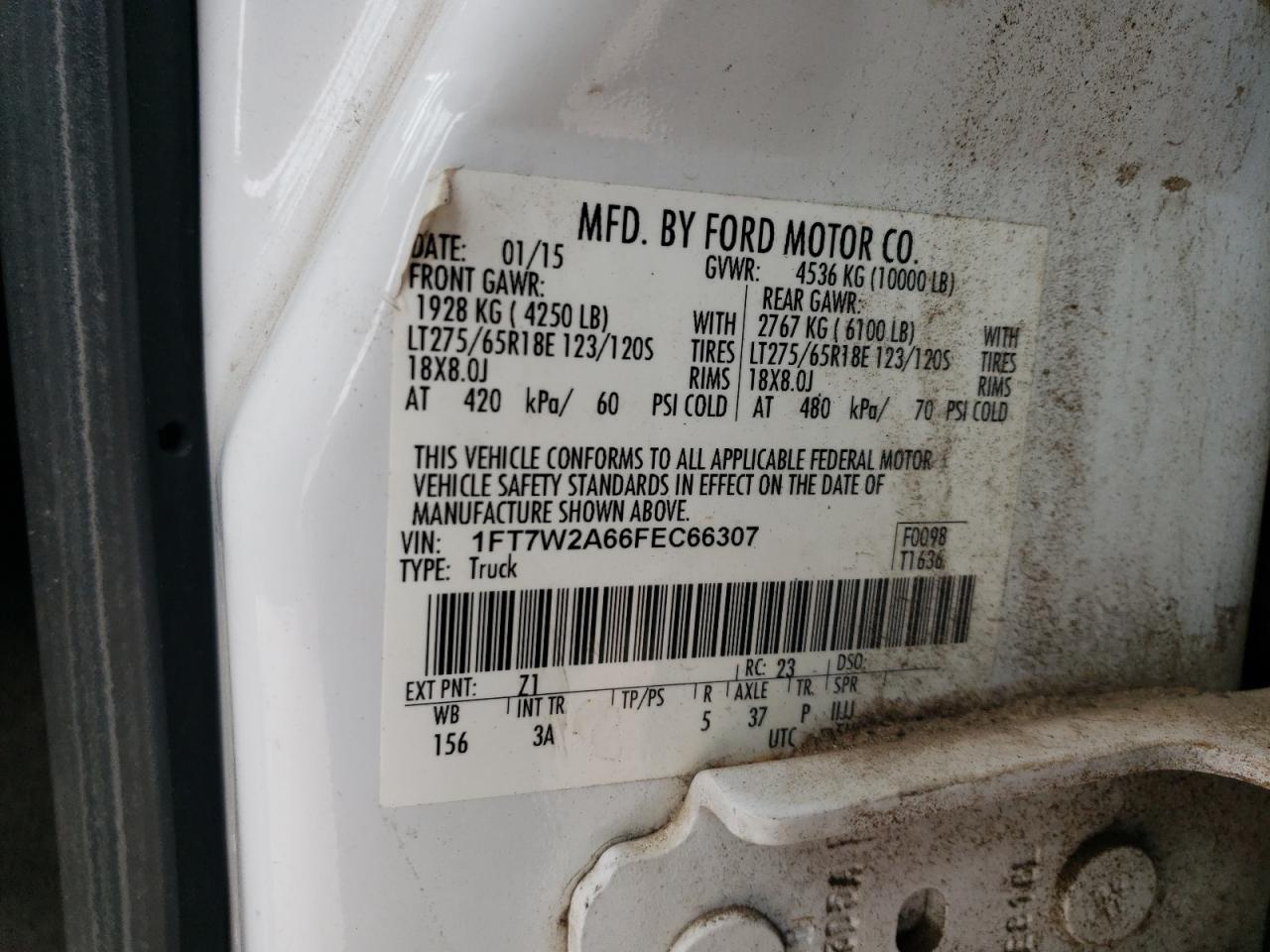 Photo 11 VIN: 1FT7W2A66FEC66307 - FORD F250 