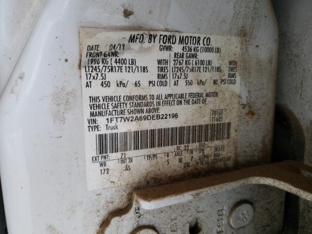 Photo 9 VIN: 1FT7W2A69DEB22196 - FORD F250 