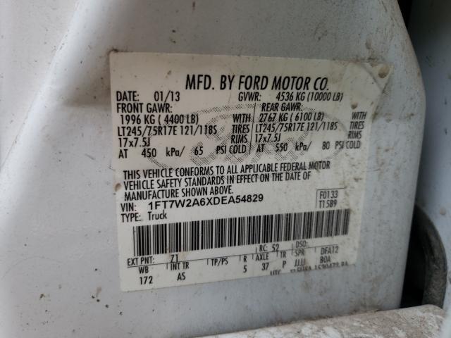 Photo 9 VIN: 1FT7W2A6XDEA54829 - FORD F250 SUPER 