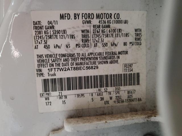 Photo 11 VIN: 1FT7W2AT8BEC56829 - FORD F250 