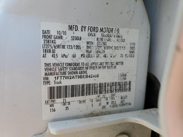 Photo 9 VIN: 1FT7W2AT9BEB42466 - FORD F250 SUPER 