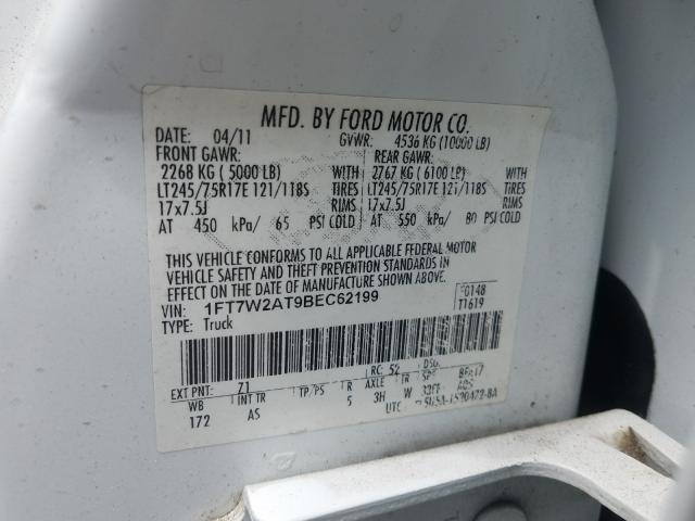 Photo 9 VIN: 1FT7W2AT9BEC62199 - FORD F250 SUPER 