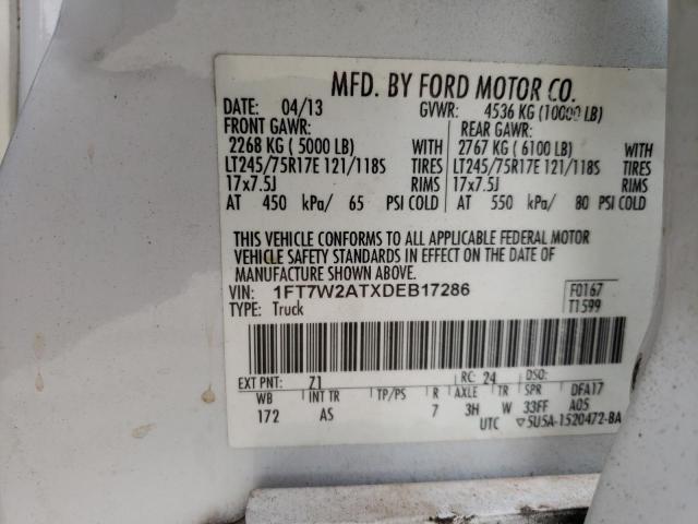 Photo 9 VIN: 1FT7W2ATXDEB17286 - FORD F250 SUPER 