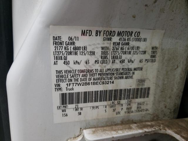 Photo 9 VIN: 1FT7W2B61BEC93214 - FORD F250 SUPER 