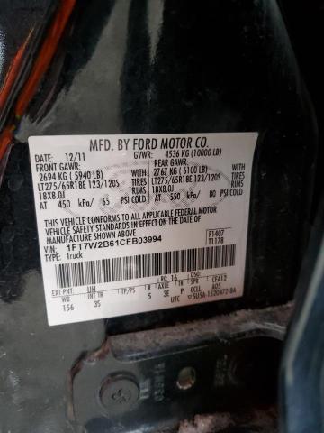 Photo 11 VIN: 1FT7W2B61CEB03994 - FORD F250 SUPER 