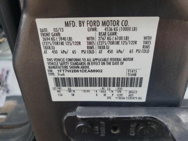 Photo 9 VIN: 1FT7W2B61DEA88902 - FORD F250 SUPER 