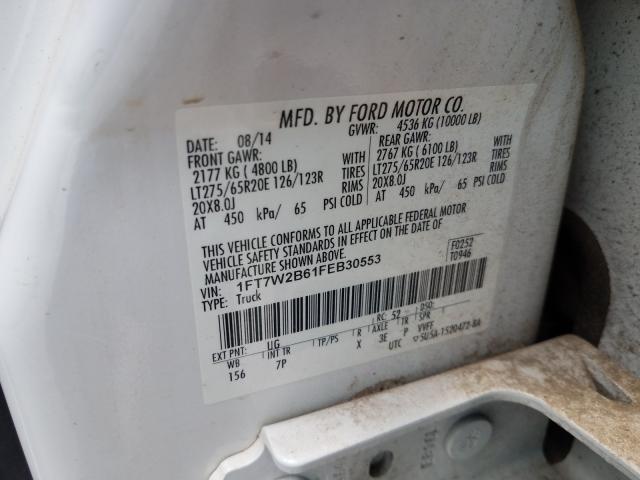 Photo 9 VIN: 1FT7W2B61FEB30553 - FORD F250 SUPER 