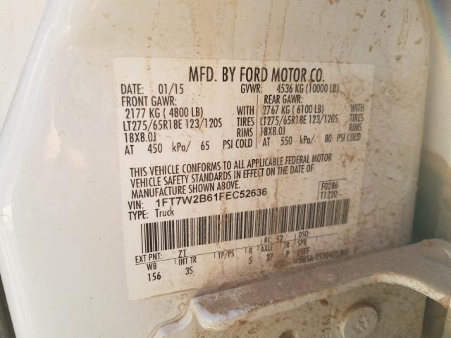 Photo 9 VIN: 1FT7W2B61FEC52636 - FORD F250 SUPER 