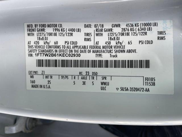 Photo 9 VIN: 1FT7W2B61KEC02930 - FORD F250 