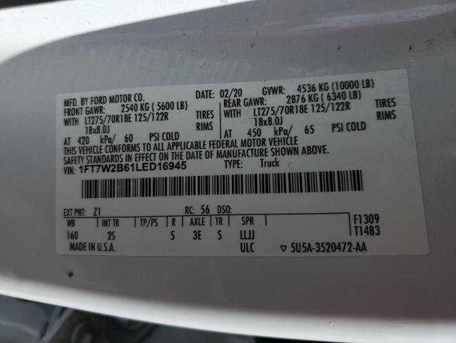 Photo 12 VIN: 1FT7W2B61LED16945 - FORD F250 