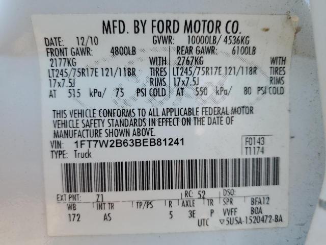 Photo 11 VIN: 1FT7W2B63BEB81241 - FORD F250 SUPER 