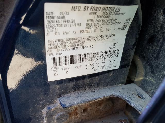 Photo 9 VIN: 1FT7W2B63DEB54950 - FORD F250 SUPER 