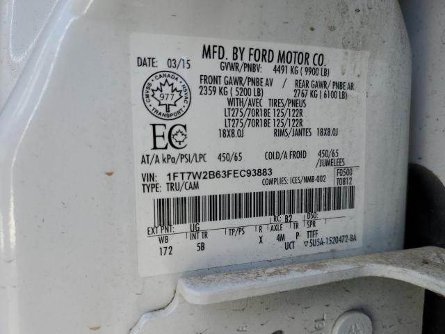 Photo 11 VIN: 1FT7W2B63FEC93883 - FORD F250 SUPER 