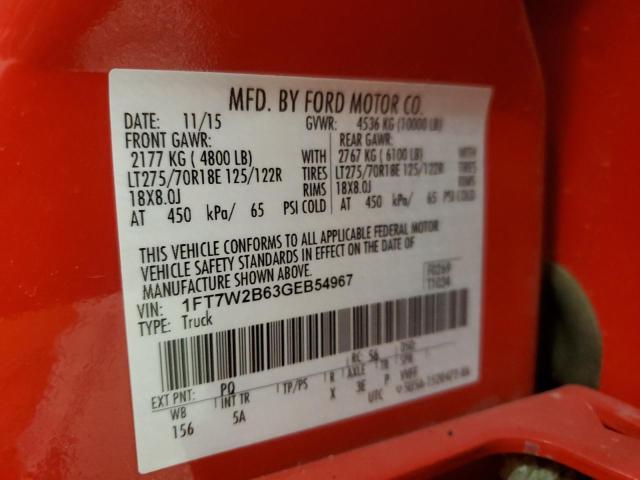 Photo 13 VIN: 1FT7W2B63GEB54967 - FORD F250 SUPER 