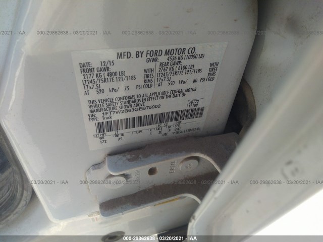 Photo 8 VIN: 1FT7W2B63GEB75902 - FORD SUPER DUTY F-250 SRW 