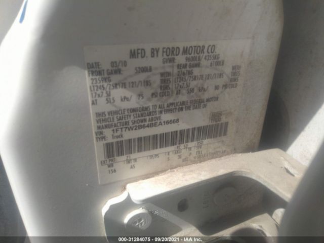 Photo 8 VIN: 1FT7W2B64BEA16668 - FORD SUPER DUTY F-250 