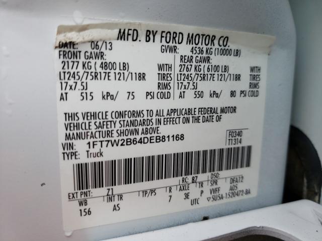 Photo 9 VIN: 1FT7W2B64DEB81168 - FORD F250 SUPER 