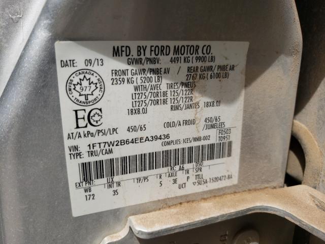 Photo 9 VIN: 1FT7W2B64EEA39436 - FORD F250 SUPER 