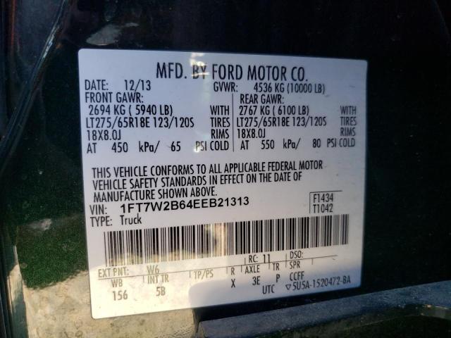 Photo 9 VIN: 1FT7W2B64EEB21313 - FORD F250 SUPER 