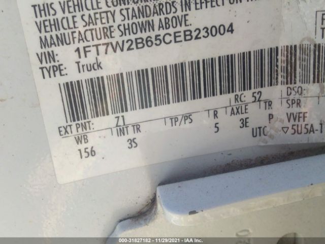 Photo 8 VIN: 1FT7W2B65CEB23004 - FORD SUPER DUTY F-250 