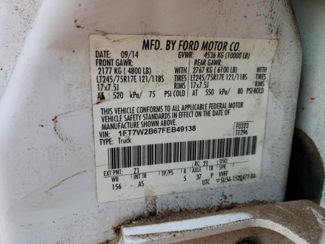 Photo 12 VIN: 1FT7W2B67FEB49138 - FORD F250 SUPER 