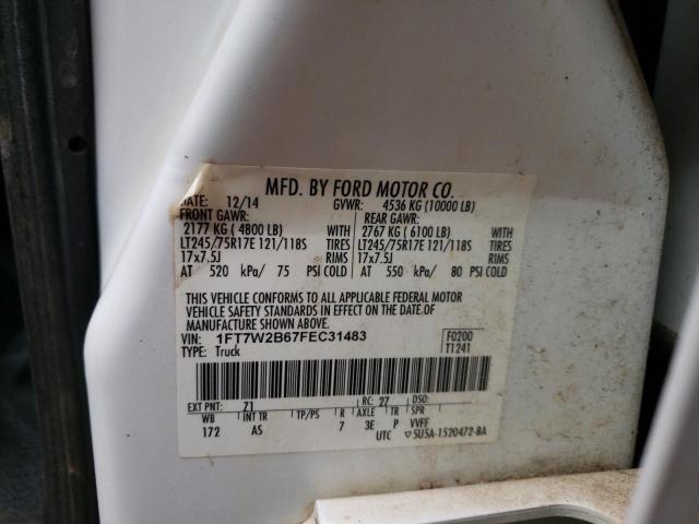 Photo 9 VIN: 1FT7W2B67FEC31483 - FORD F250 SUPER 