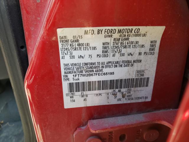 Photo 9 VIN: 1FT7W2B67FEC65195 - FORD F250 SUPER 