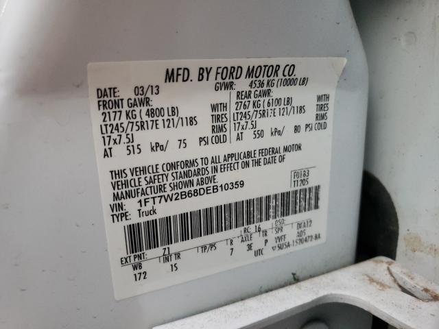 Photo 9 VIN: 1FT7W2B68DEB10359 - FORD F250 SUPER 