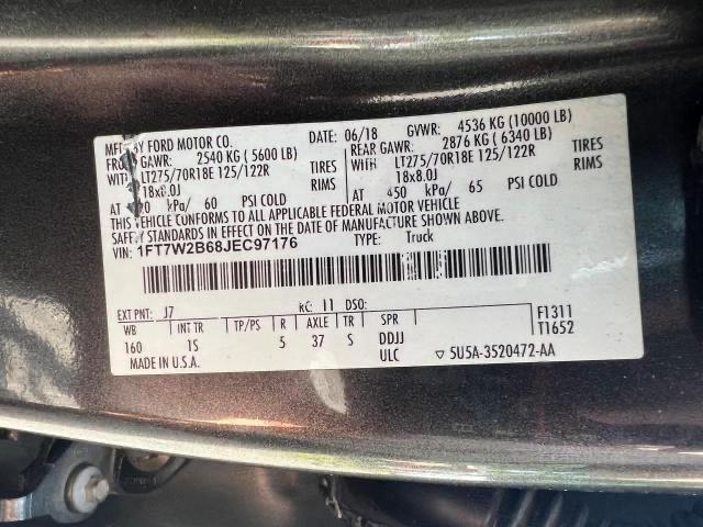 Photo 9 VIN: 1FT7W2B68JEC97176 - FORD F250 SUPER 