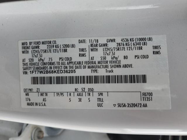 Photo 11 VIN: 1FT7W2B68KED36205 - FORD F250 