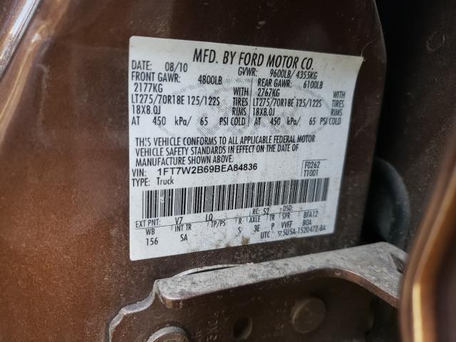 Photo 9 VIN: 1FT7W2B69BEA84836 - FORD F250 SUPER 