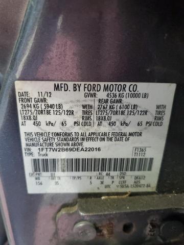 Photo 12 VIN: 1FT7W2B69DEA22016 - FORD F250 SUPER 