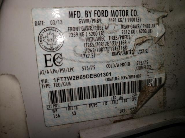 Photo 9 VIN: 1FT7W2B69DEB01301 - FORD F250 SUPER 