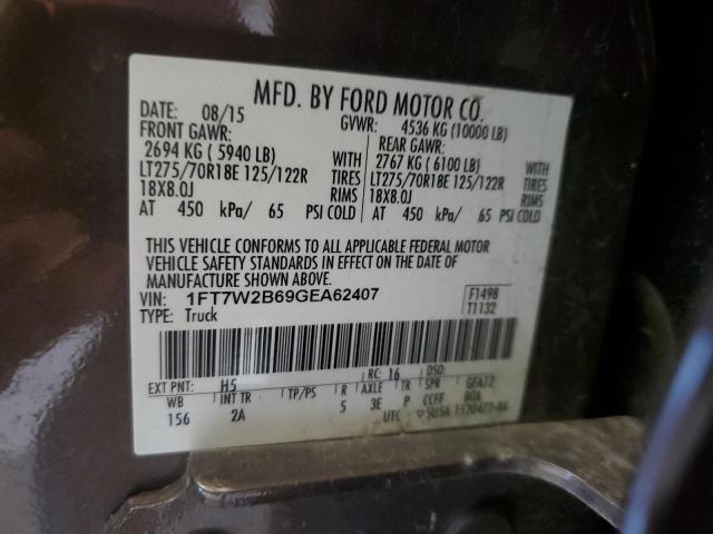 Photo 12 VIN: 1FT7W2B69GEA62407 - FORD F250 