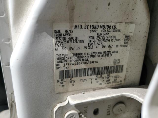 Photo 11 VIN: 1FT7W2B6XGEA45275 - FORD F250 SUPER 