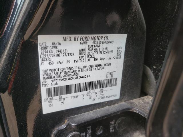 Photo 9 VIN: 1FT7W2B6XGED44023 - FORD F250 SUPER 