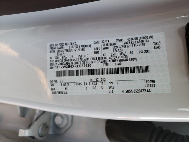 Photo 9 VIN: 1FT7W2B6XKEE32630 - FORD F250 SUPER 