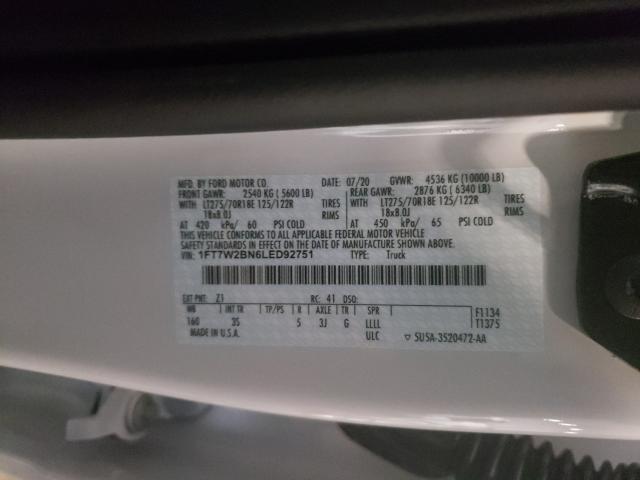 Photo 9 VIN: 1FT7W2BN6LED92751 - FORD F250 SUPER 