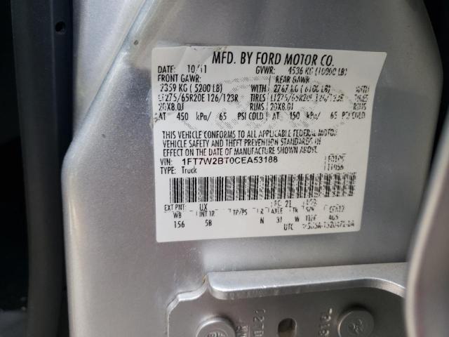 Photo 9 VIN: 1FT7W2BT0CEA53188 - FORD F250 SUPER 