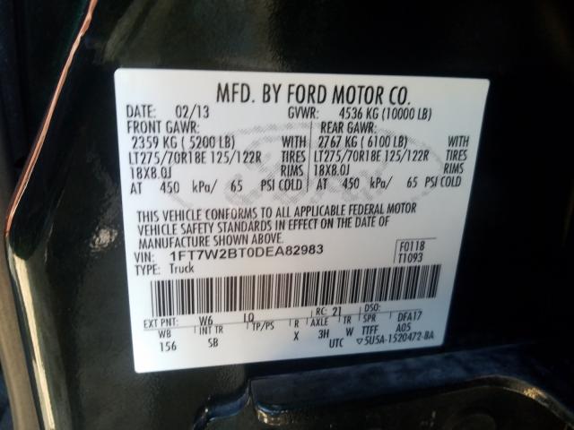 Photo 9 VIN: 1FT7W2BT0DEA82983 - FORD F250 SUPER 