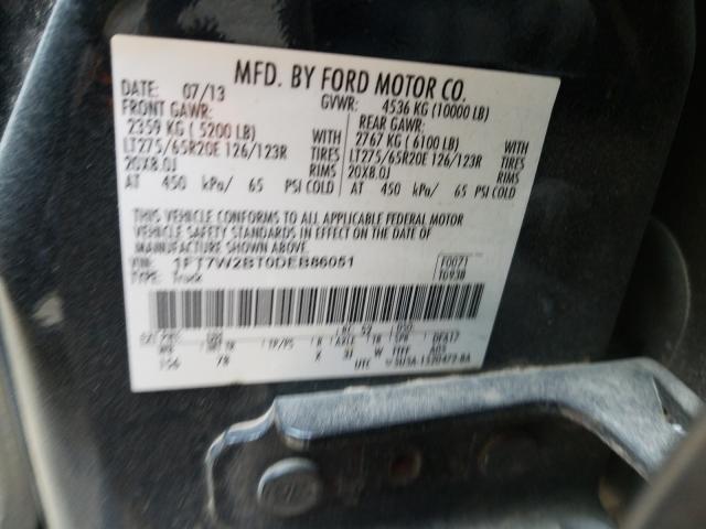 Photo 9 VIN: 1FT7W2BT0DEB86051 - FORD F250 SUPER 